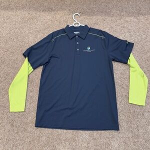 ❤️❤️ 3/$25 Men's Nike Golf Tour Performance Dry Fit long sleeve medium polo